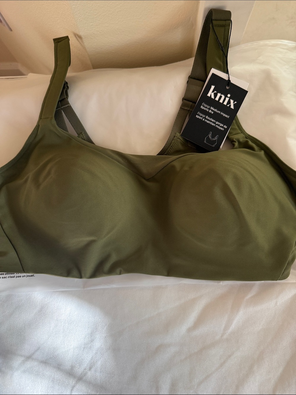 knix NWT Olive Medium Impact Sports Bra